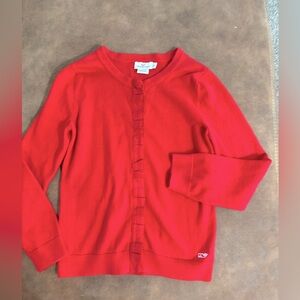 Girls cardigan with ruffle detail